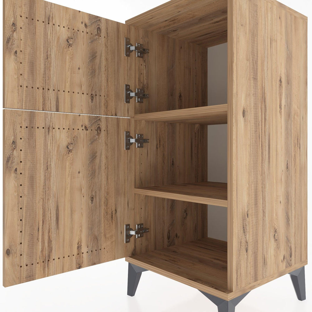 Woodntry Modular Nightstand Pine 44x44x84 cm With Cover K36-3