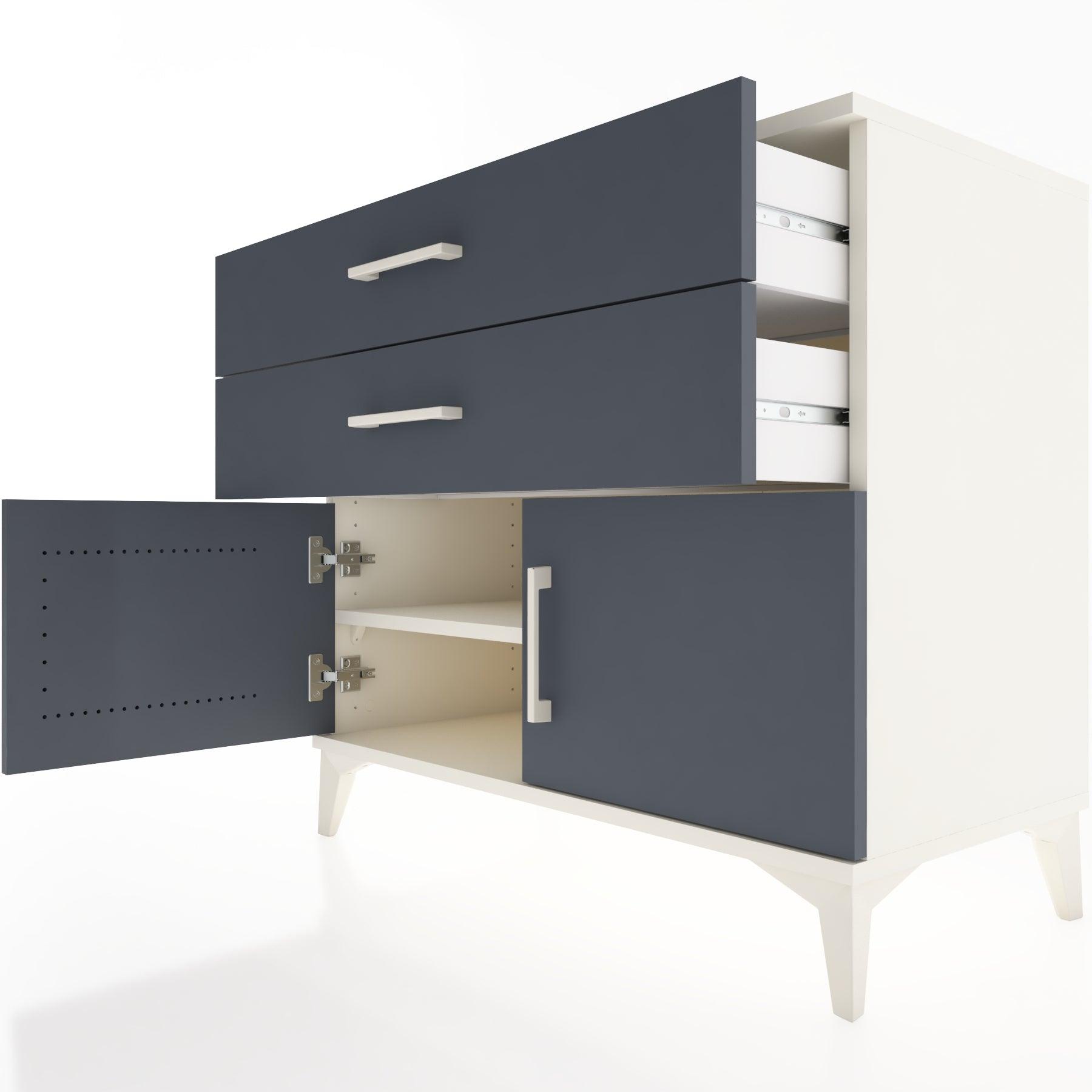 Woodntry Modüler Şifonyer Aytaşı 88x44x68 cm Kapaklı ve Çekmeceli KC15-1