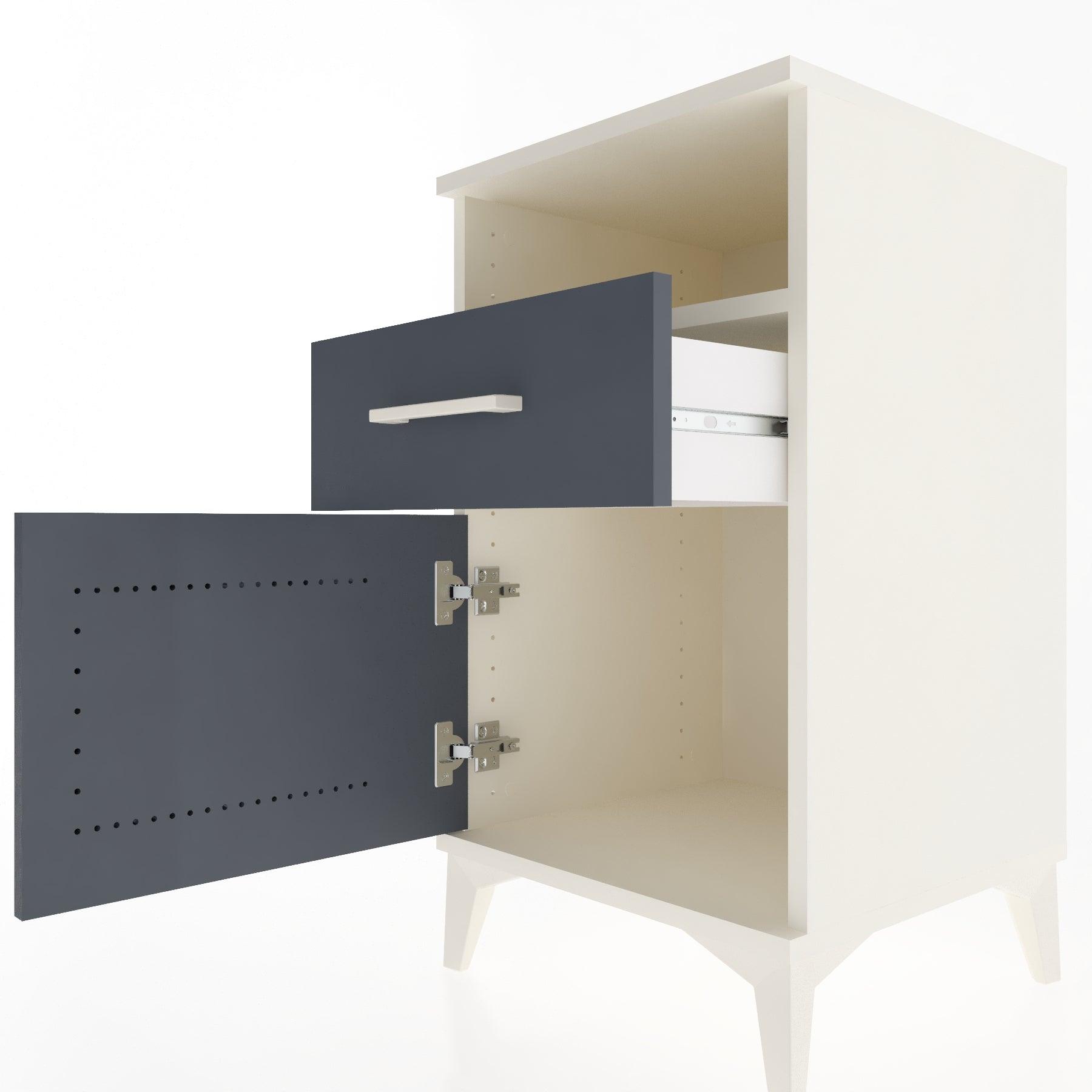 Woodntry Modular Nightstand Moonstone 44x44x68 cm Functional F15-1