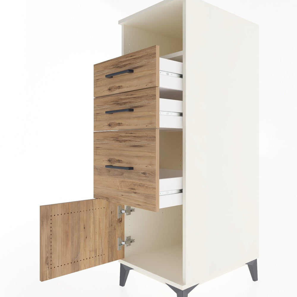 Woodntry Modular Cabinet Moonstone 44x30x122 cm Functional F15-1