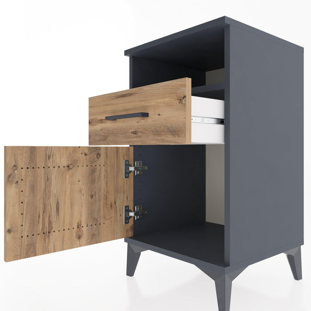Woodntry Modüler Komodin Antrasit 44x44x68 cm Fonksiyonel F15-2
