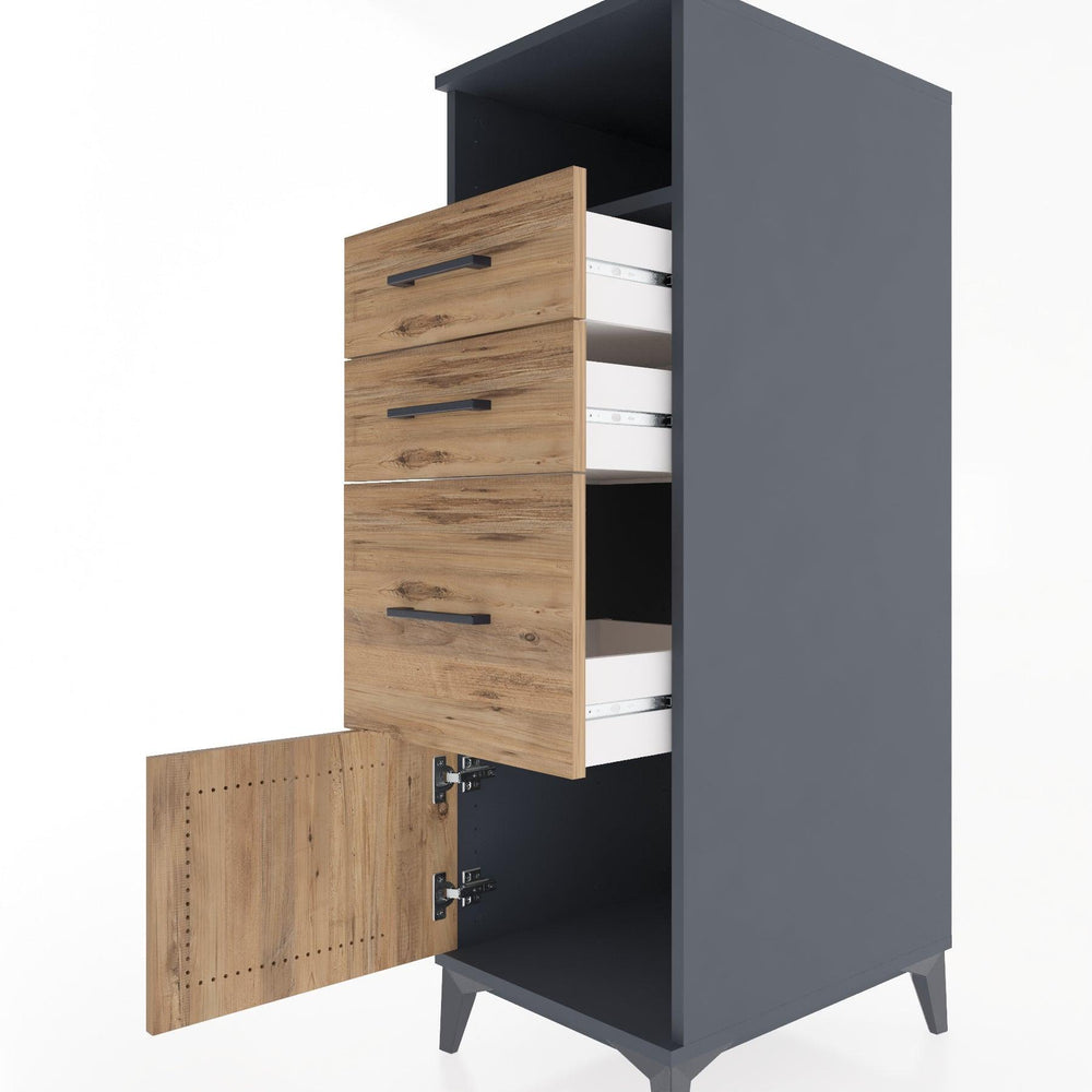 Woodntry Modular Cabinet Anthracite 44x30x122 cm Functional F15-2