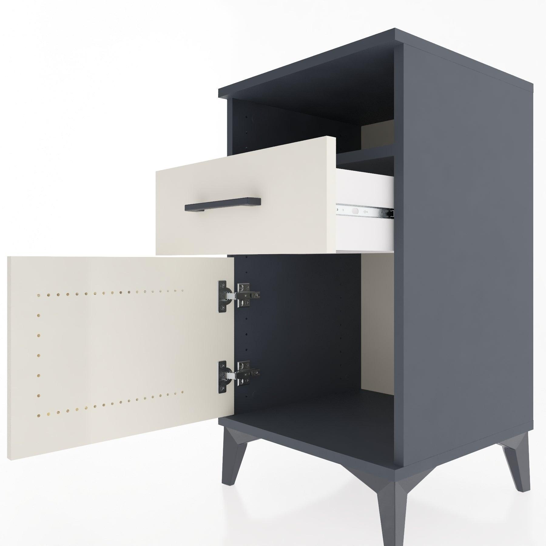Woodntry Modular Nightstand Anthracite 44x44x68 cm Functional F15-2