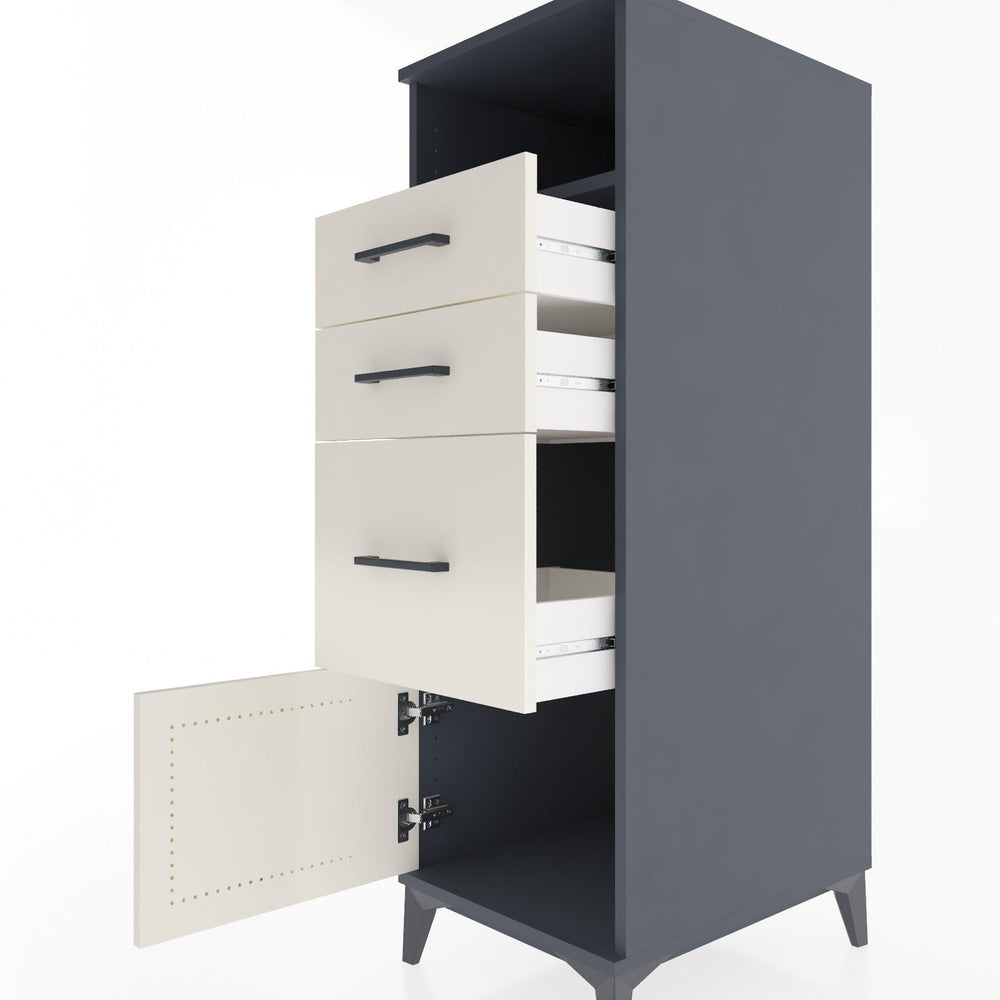 Woodntry Modüler Dolap Antrasit 44x59x122 cm Fonksiyonel F15-2