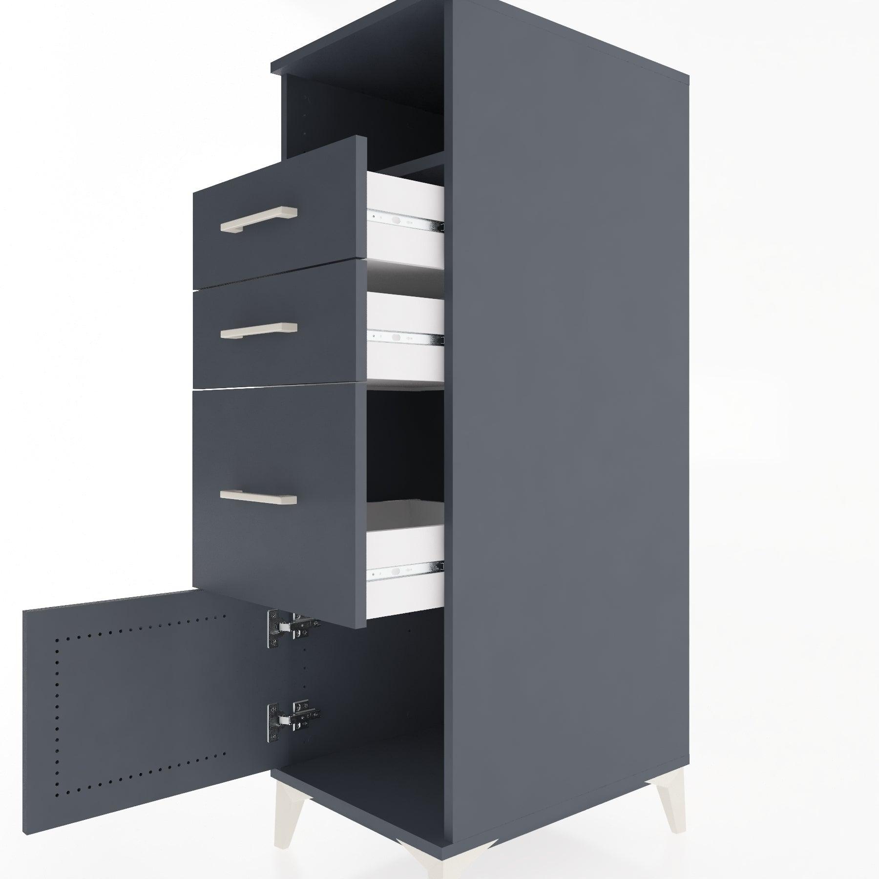 Woodntry Modular Cabinet Anthracite 44x59x122 cm Functional F115-2