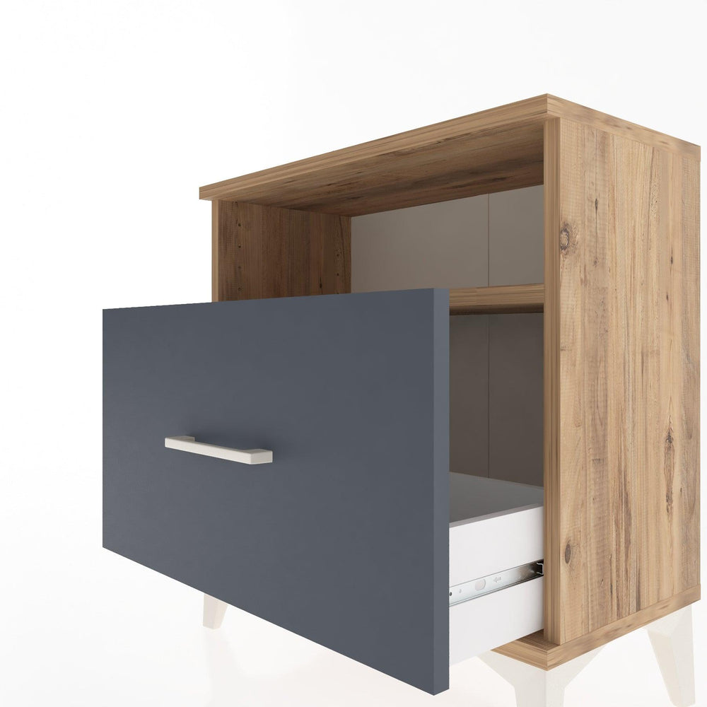 Woodntry Modular Nightstand Pine 60x30x52 cm with Drawers and Shelves CR15-3