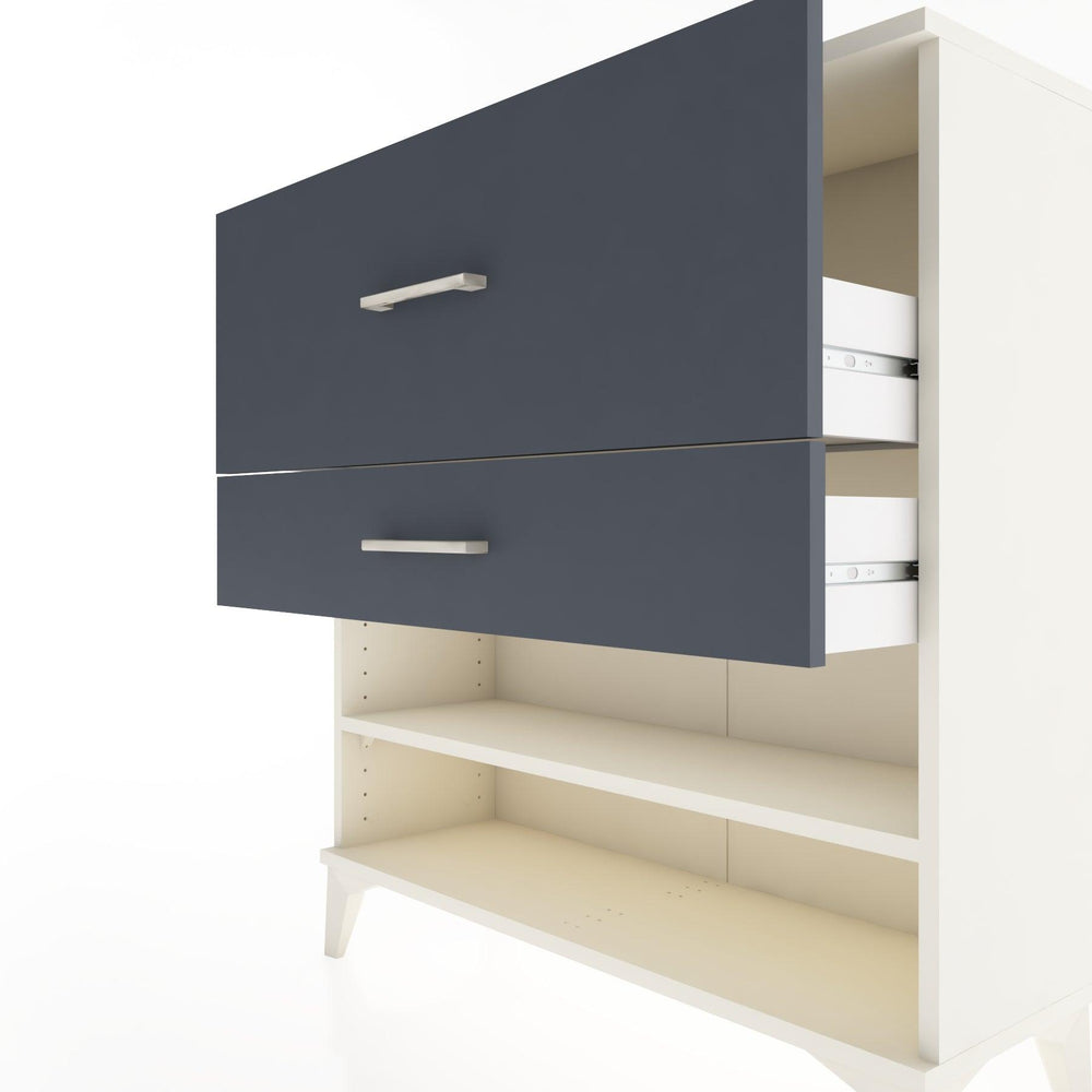 Woodntry Modular Dresser Moonstone 88x30x84 cm with Drawers and Shelves CR16-1