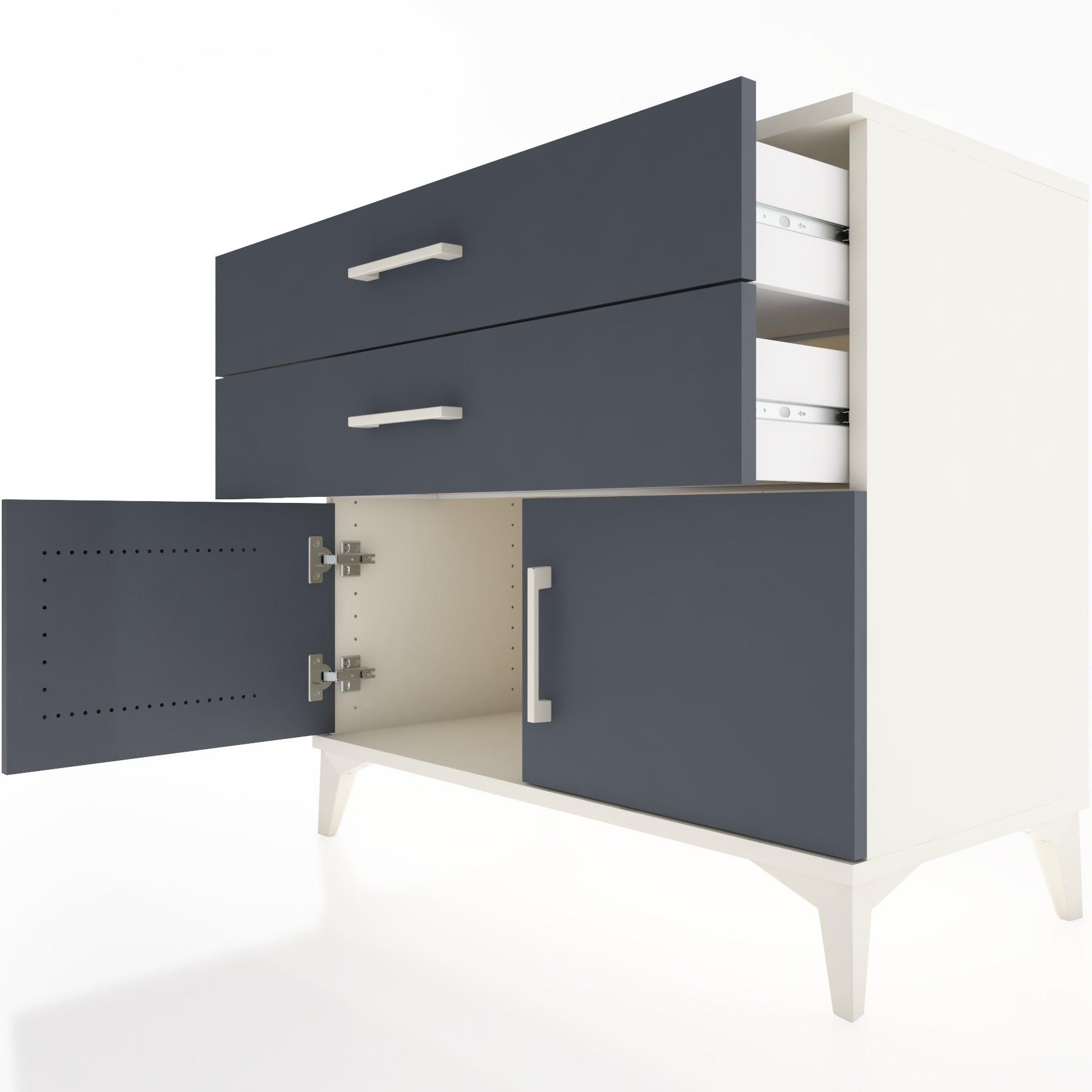 Woodntry Modüler Şifonyer Aytaşı 88x44x68 cm Kapaklı ve Çekmeceli KC16-1