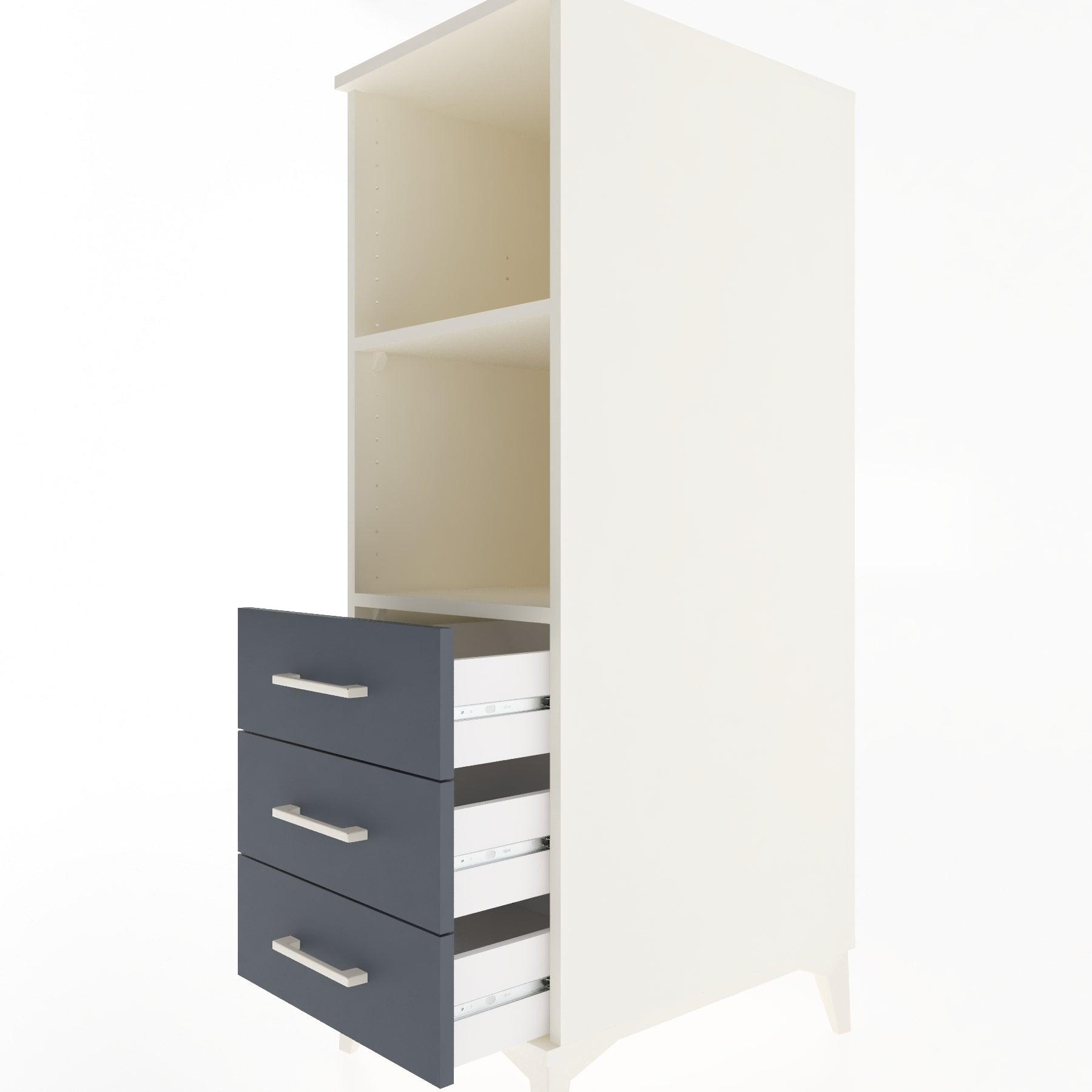 Woodntry Modular Cabinet Moonstone 44x59x122 cm with Drawers and Shelves CR116-1