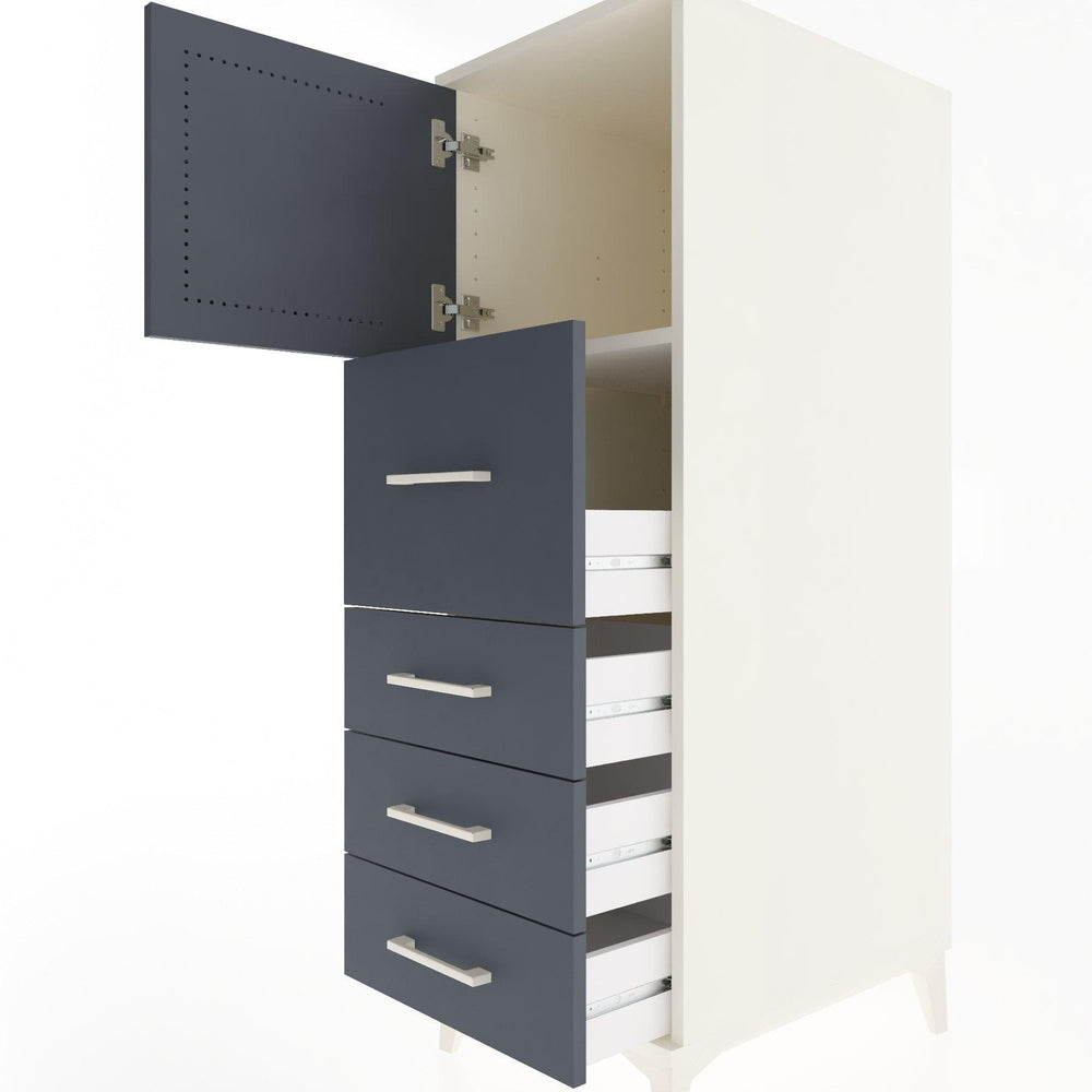 Woodntry Modular Cabinet Moonstone 44x30x122 cm with Doors and Drawers KC16-1