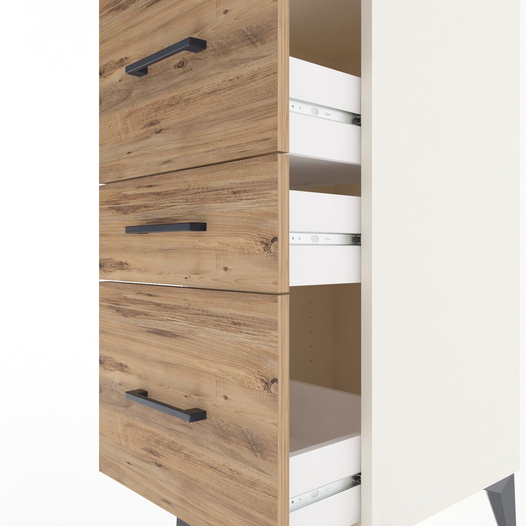 Woodntry Modular Nightstand Moonstone 44x44x84 cm Drawer C16-1