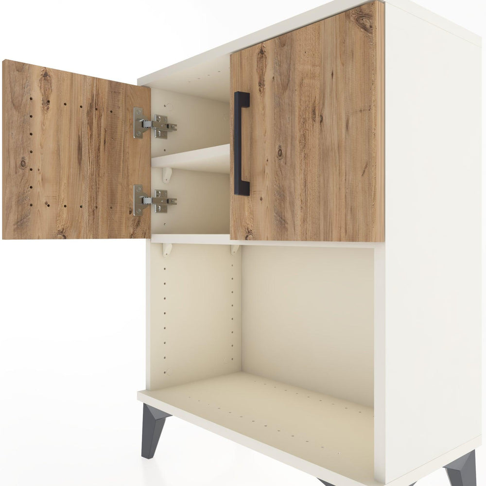 Woodntry Modular Nightstand Moonstone 60x30x68 cm with Cover and Shelf KR16-1