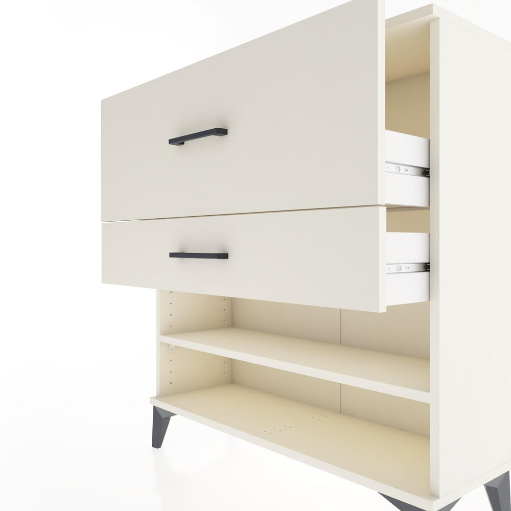 Woodntry Modular Dresser Moonstone 88x30x84 cm with Drawers and Shelves CR16-1