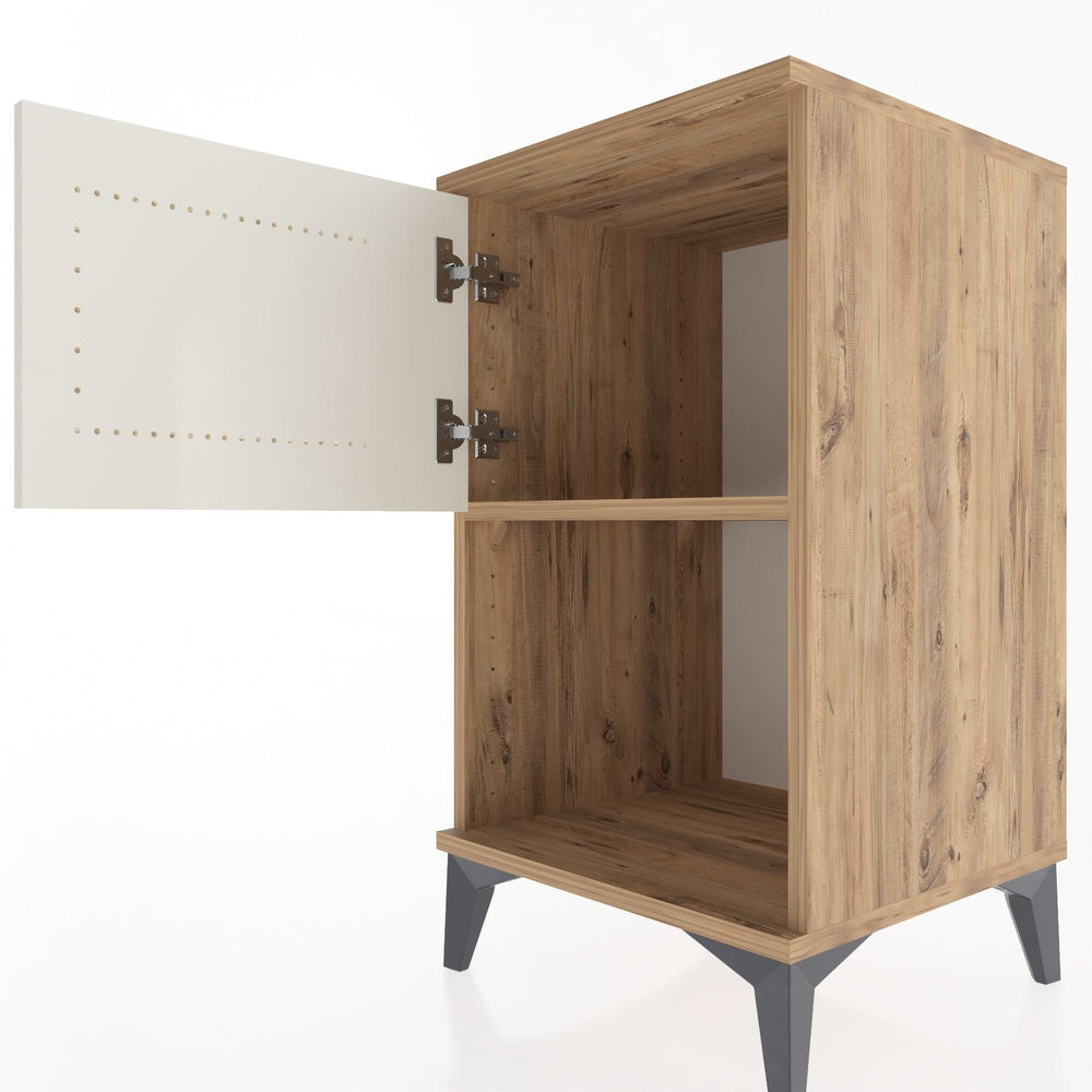 Woodntry Modular Nightstand Pine 44x44x68 cm with Cover and Shelf KR16-3