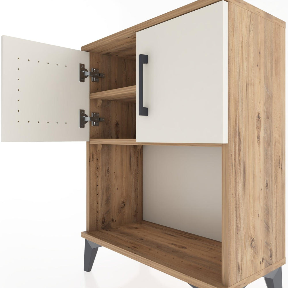 Woodntry Modular Nightstand Pine 60x30x68 cm with Cover and Shelf KR16-3