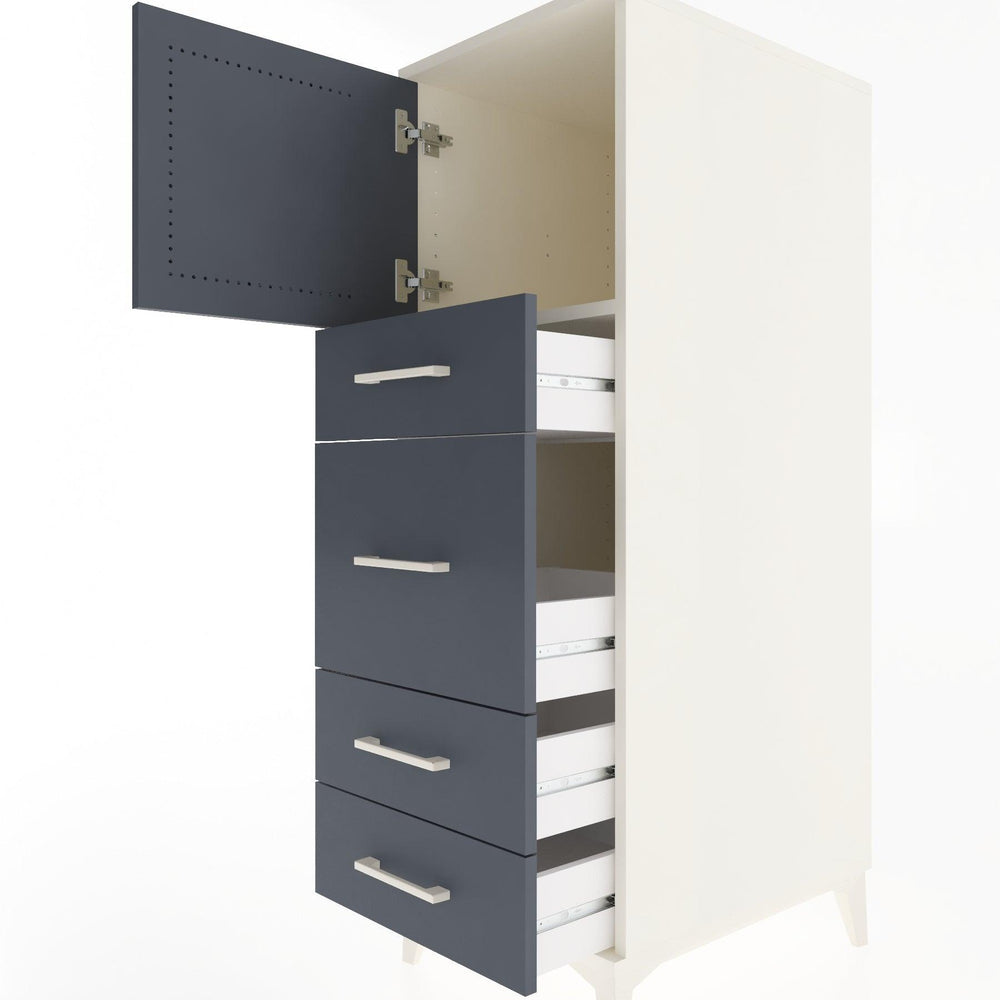 Woodntry Modular Cabinet Moonstone 44x30x122 cm with Doors and Drawers KC17-1