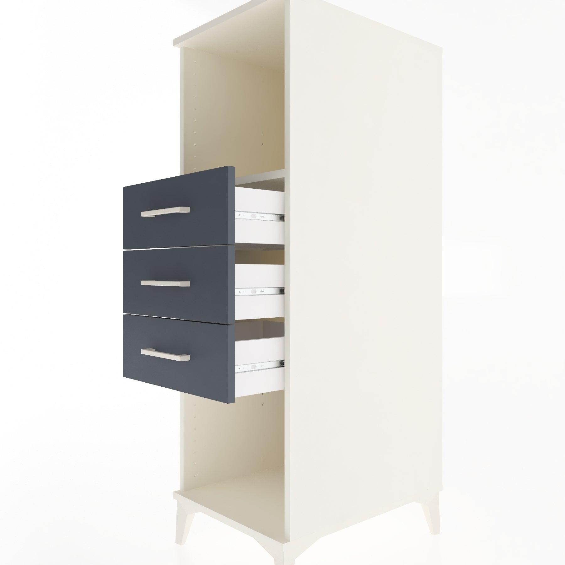 Woodntry Modular Cabinet Moonstone 44x59x122 cm with Drawers and Shelves CR117-1