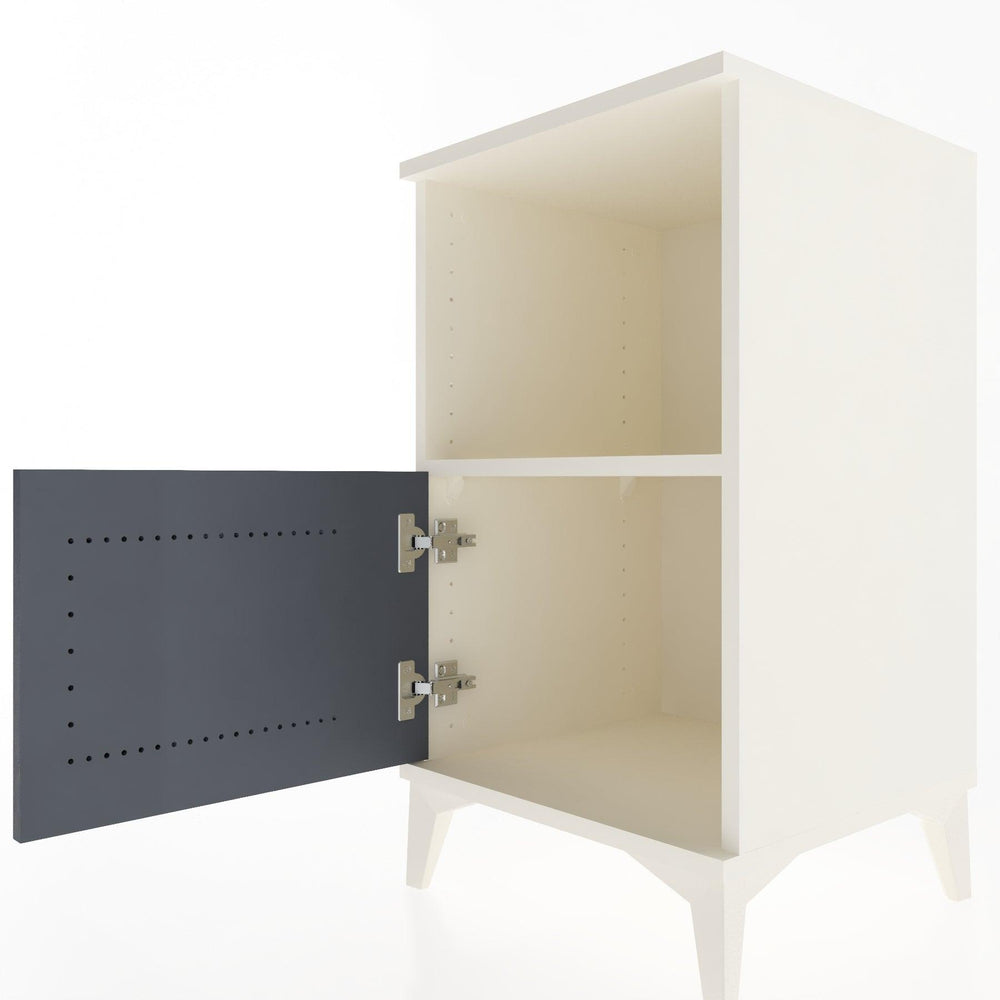 Woodntry Modular Nightstand Moonstone 44x44x68 cm with Cover and Shelf KR17-1