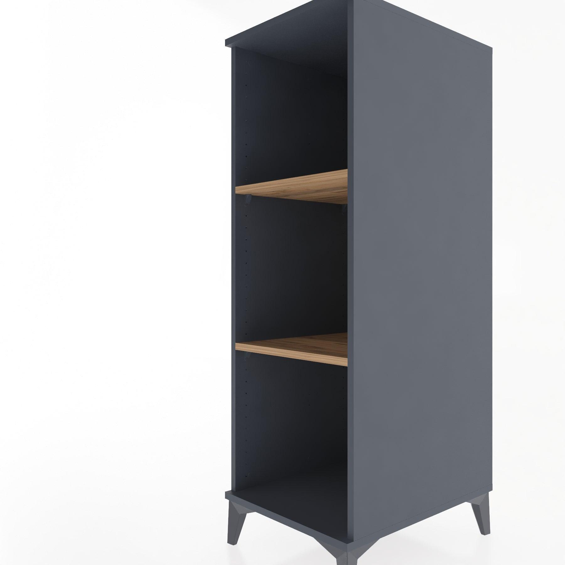 Woodntry Modular Cabinet Anthracite 44x30x122 cm with Shelves R67-2