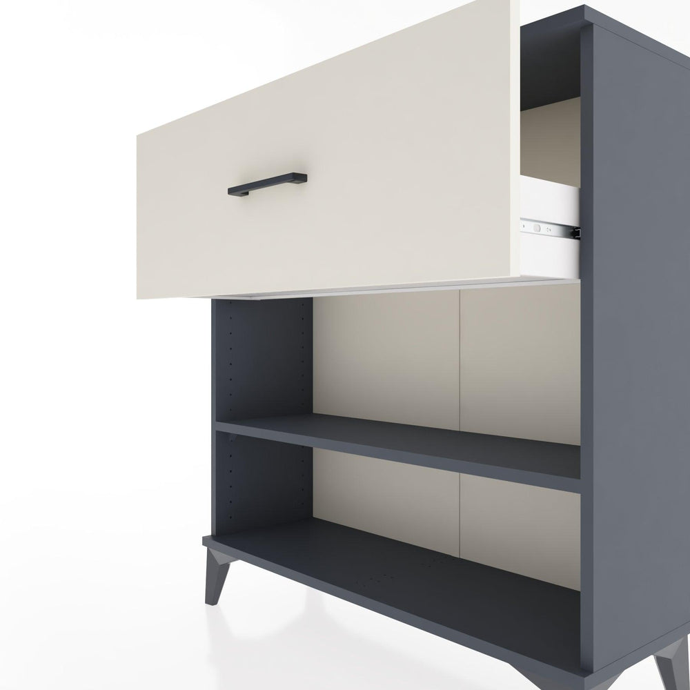 Woodntry Modular Dresser Anthracite 88x30x84 cm with Drawers and Shelves CR17-2