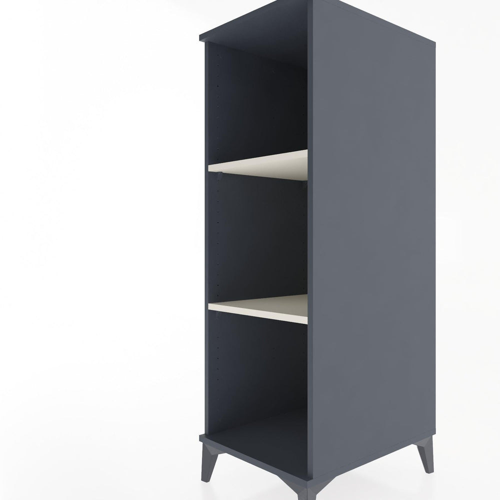 Woodntry Modüler Dolap Antrasit 44x30x122 cm Raflı R67-2