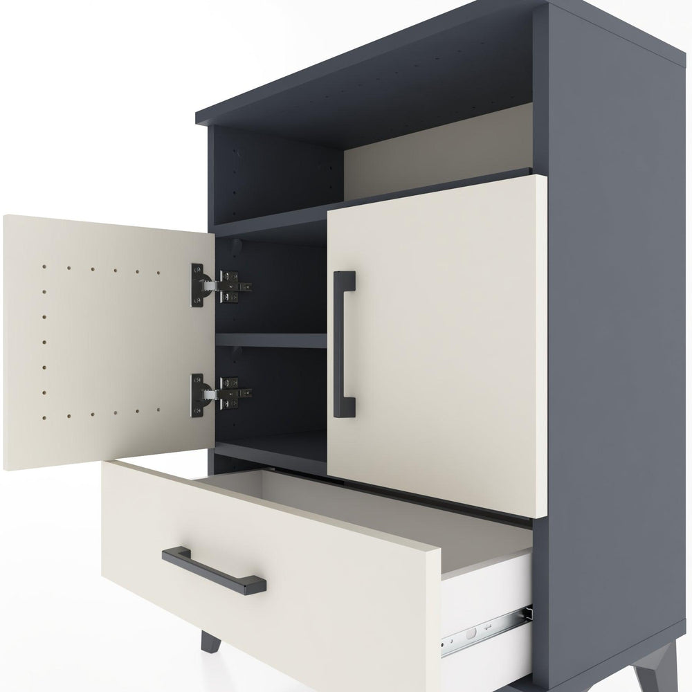 Woodntry Modular Nightstand Anthracite 60x30x68 cm Functional F17-2