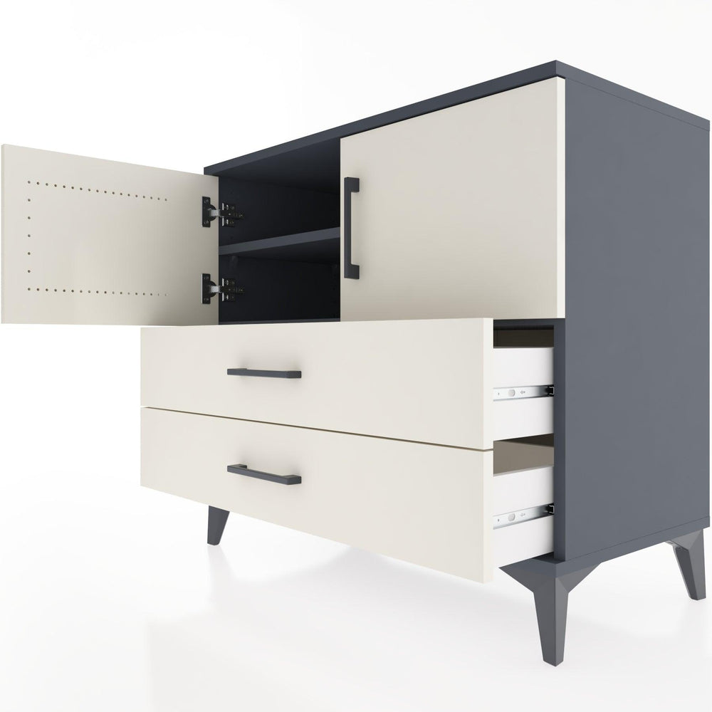 Woodntry Modular Dresser Anthracite 88x44x68 cm with Cover and Drawer KC17-2