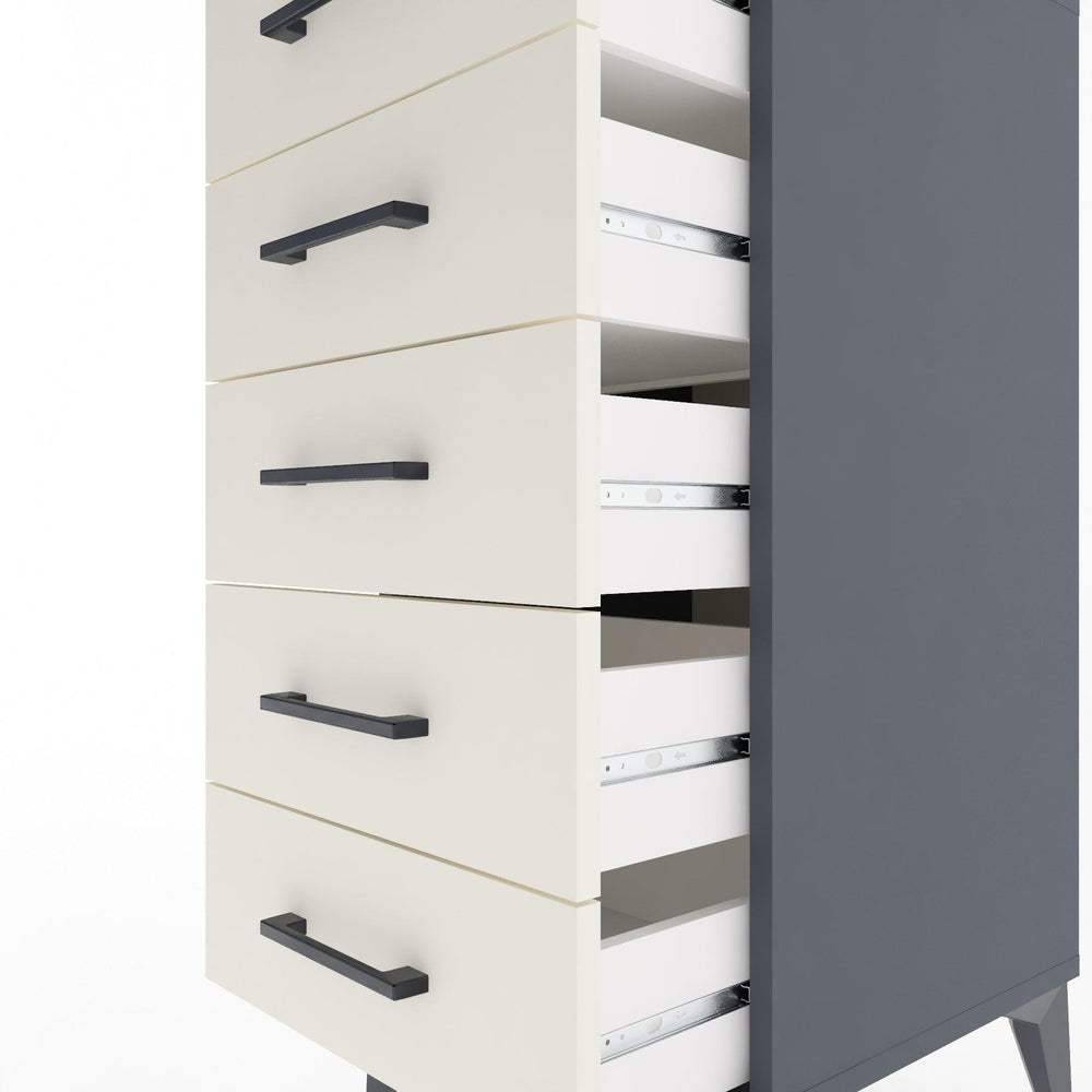 Woodntry Modular Nightstand Anthracite 44x44x84 cm Drawer C17-2