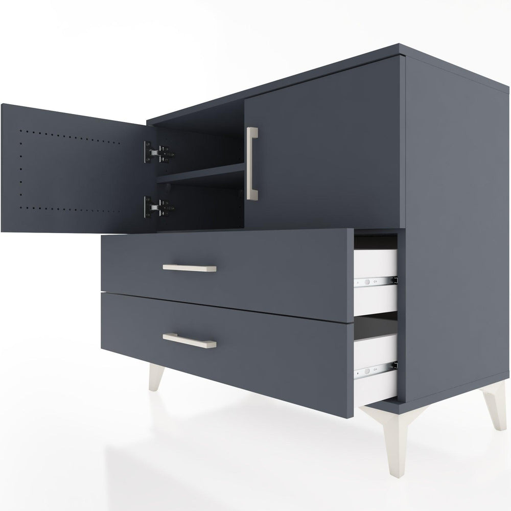 Woodntry Modular Dresser Anthracite 88x44x68 cm with Cover and Drawer KC17-2