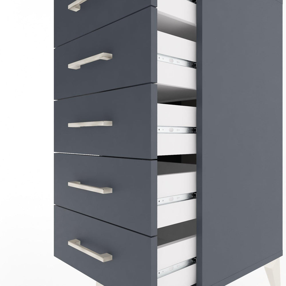 Woodntry Modular Nightstand Anthracite 44x44x84 cm Drawer C17-2