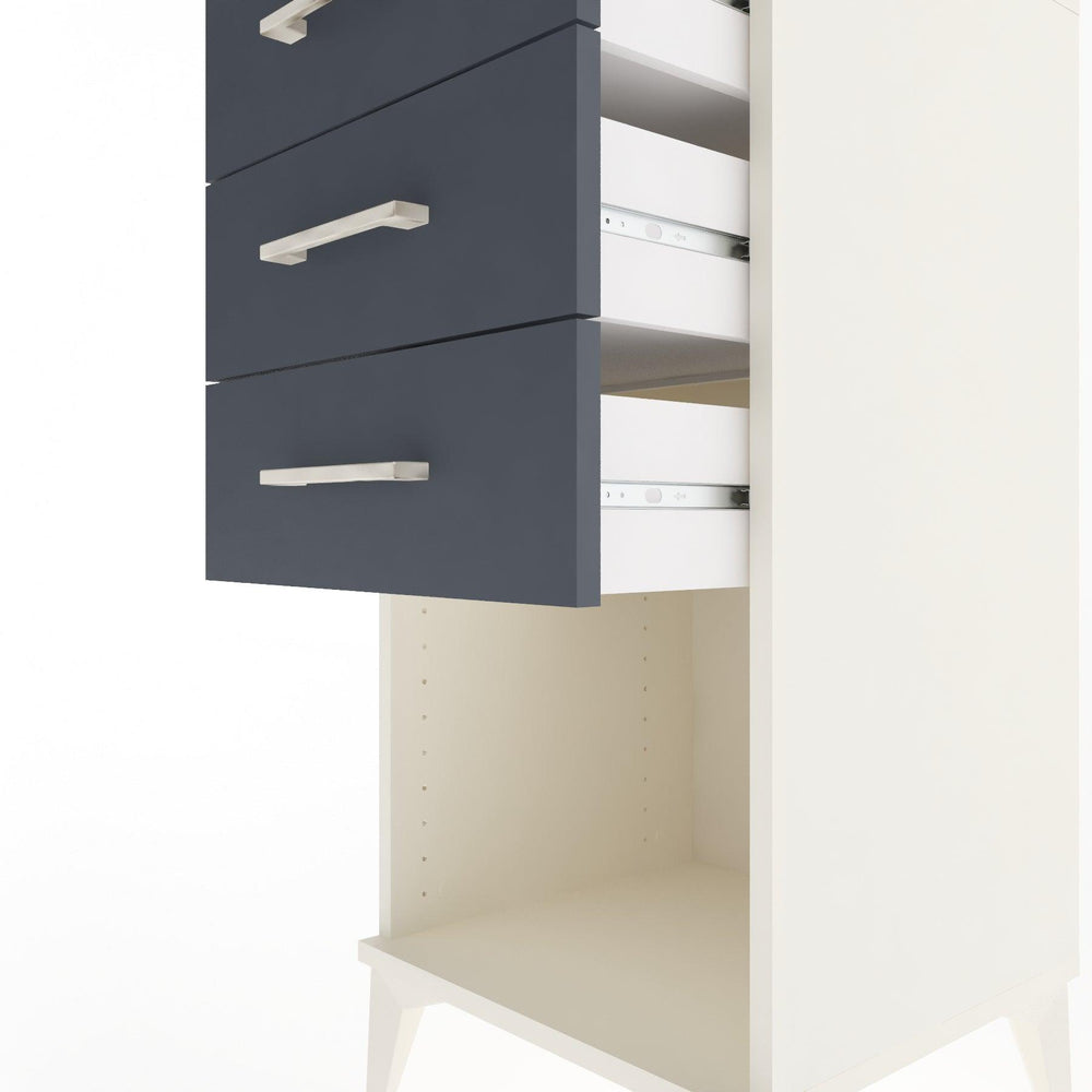 Woodntry Modular Nightstand Moonstone 44x44x84 cm with Drawer and Shelf CR18-1