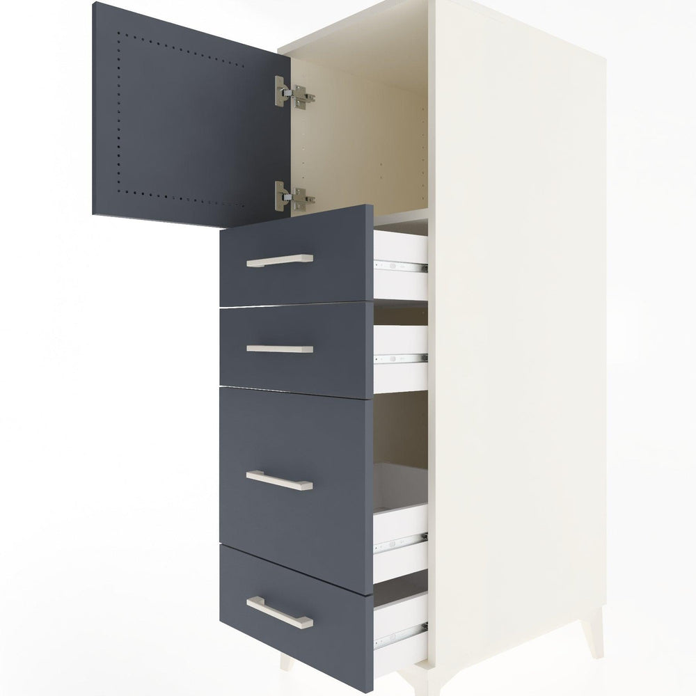 Woodntry Modular Cabinet Moonstone 44x30x122 cm with Doors and Drawers KC18-1