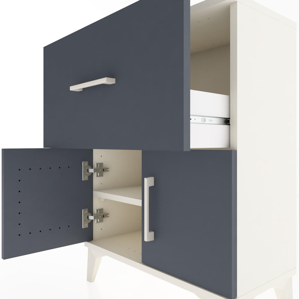 Woodntry Modular Nightstand Moonstone 60x30x68 cm with Cover and Drawer KC18-1