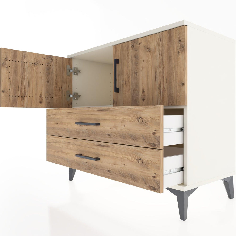 Woodntry Modüler Şifonyer Aytaşı 88x44x68 cm Kapaklı ve Çekmeceli KC18-1