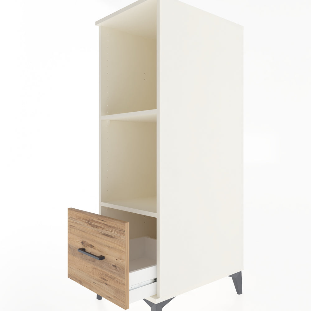 Woodntry Modular Cabinet Moonstone 44x59x122 cm with Drawers and Shelves CR68-1
