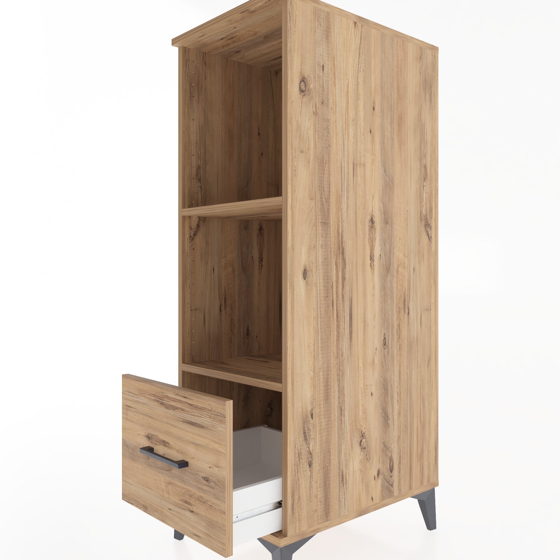 Woodntry Modular Cabinet Pine 44x59x122 cm with Drawers and Shelves CR68-3