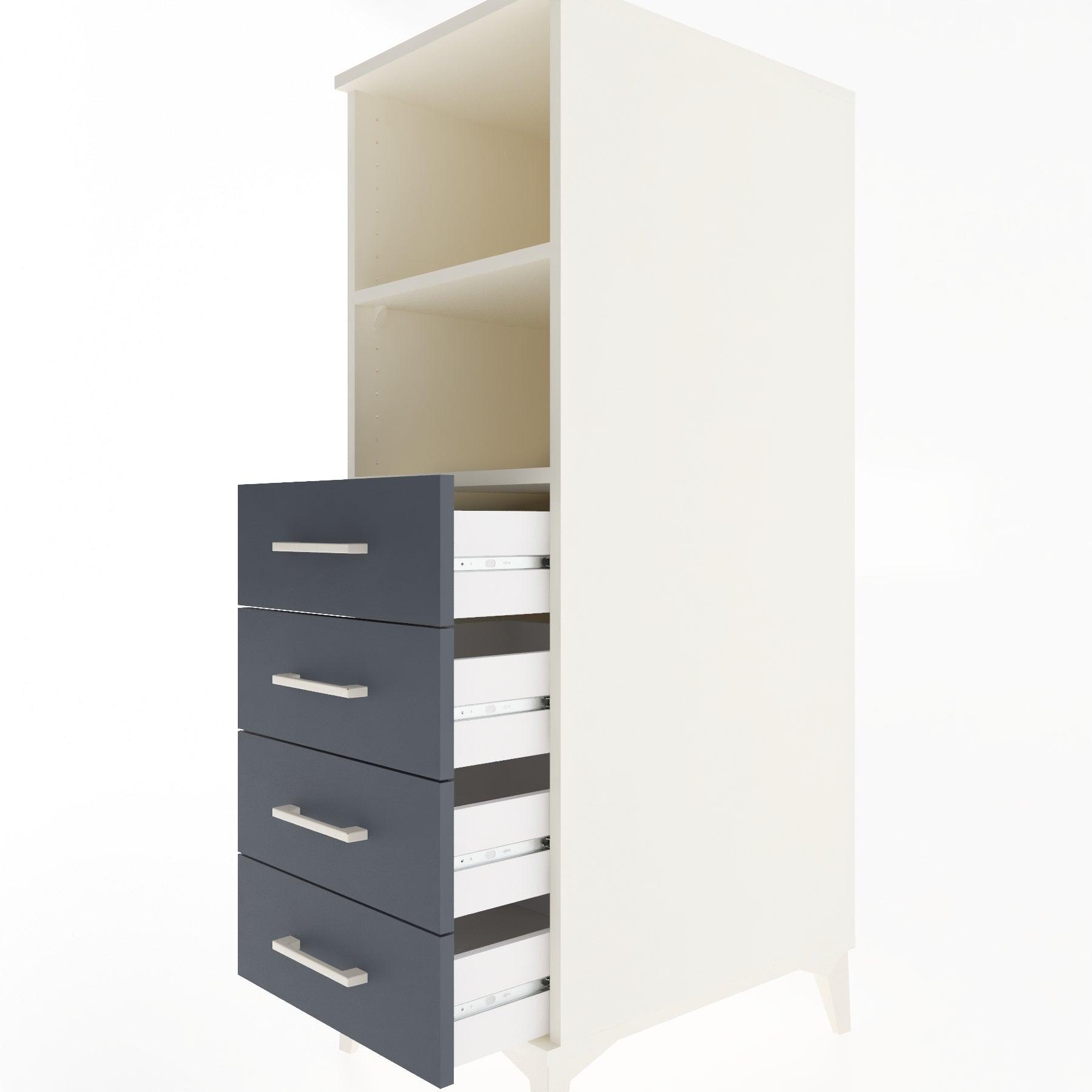 Woodntry Modular Cabinet Moonstone 44x59x122 cm with Drawers and Shelves CR119-1