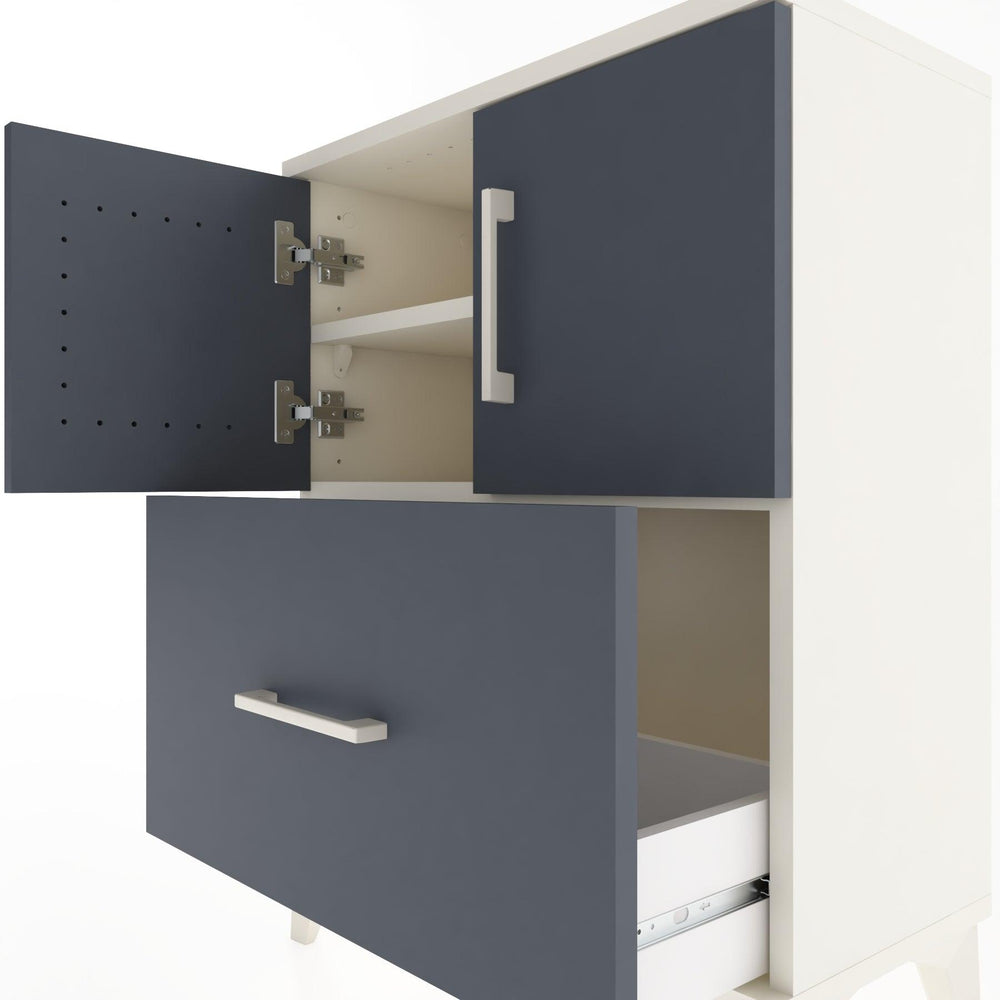 Woodntry Modular Nightstand Moonstone 60x30x68 cm with Cover and Drawer KC19-1