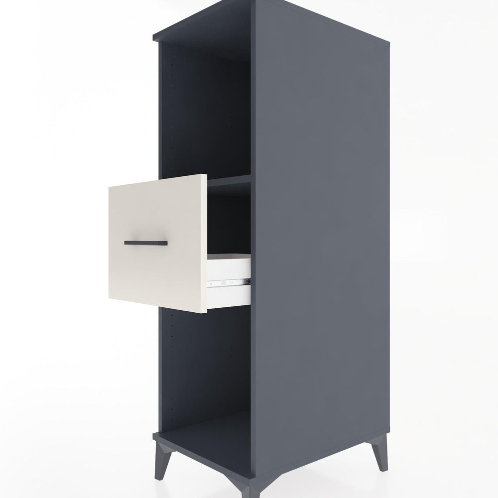 Woodntry Modular Cabinet Anthracite 44x30x122 cm with Drawers and Shelves CR69-2