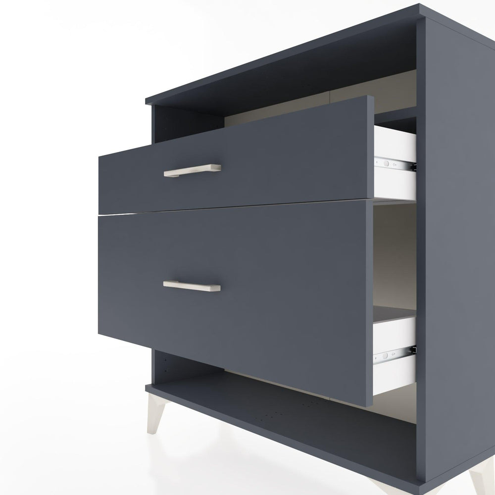 Woodntry Modüler Şifonyer Antrasit 88x30x84 cm Çekmeceli ve Raflı CR19-2