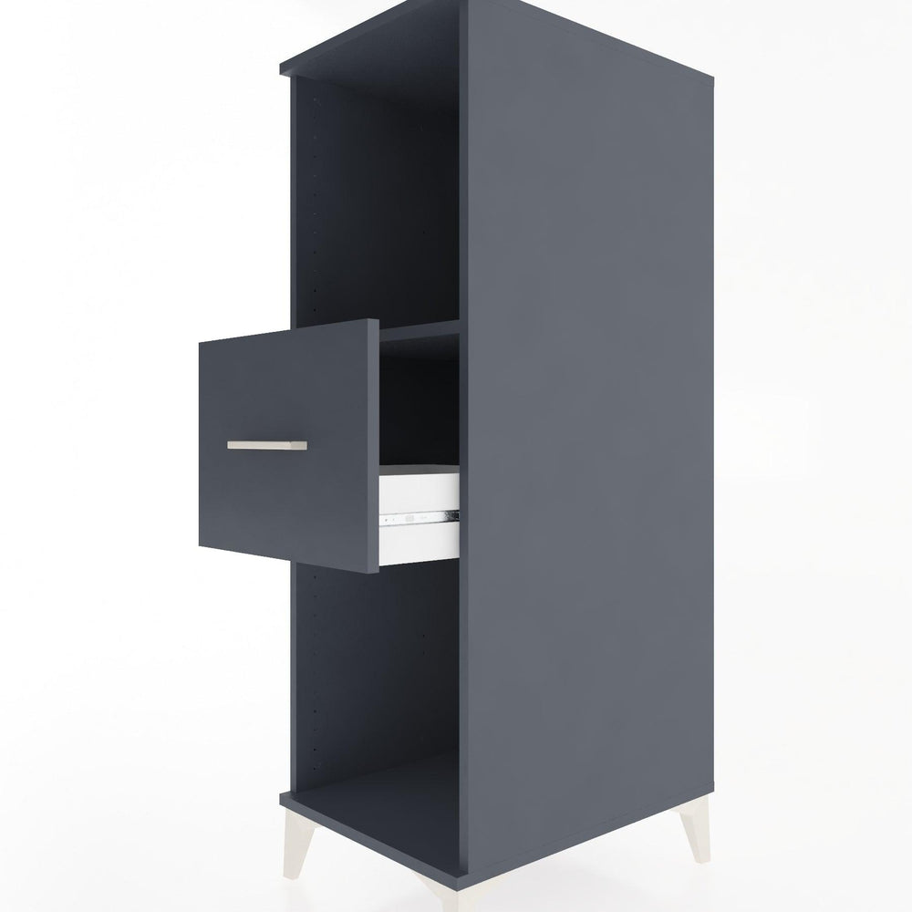 Woodntry Modular Cabinet Anthracite 44x30x122 cm with Drawers and Shelves CR69-2