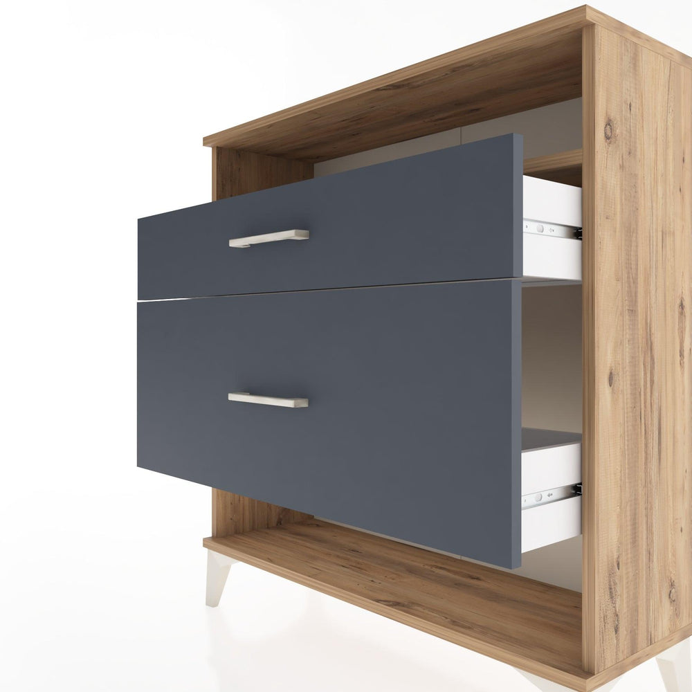 Woodntry Modüler Şifonyer Çam 88x30x84 cm Çekmeceli ve Raflı CR19-3