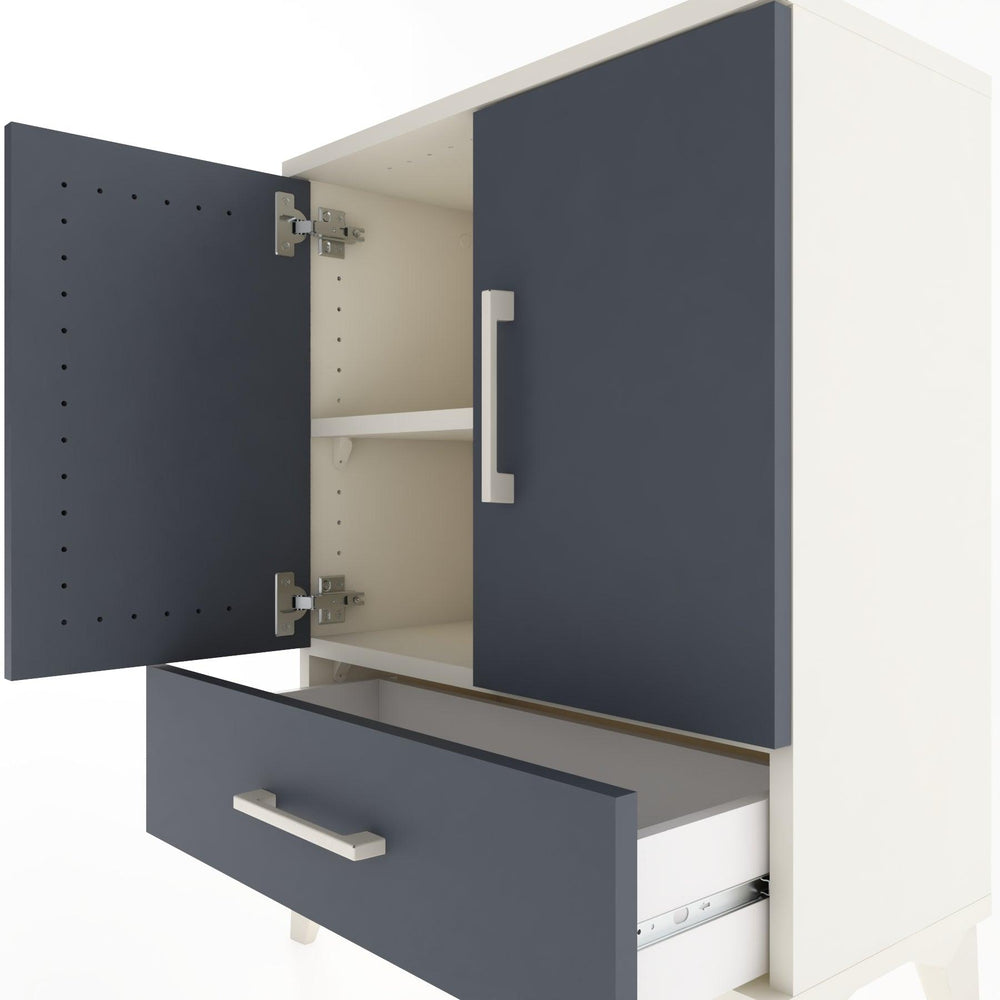 Woodntry Modüler Komodin Aytaşı 60x30x68 cm Kapaklı ve Çekmeceli KC20-1