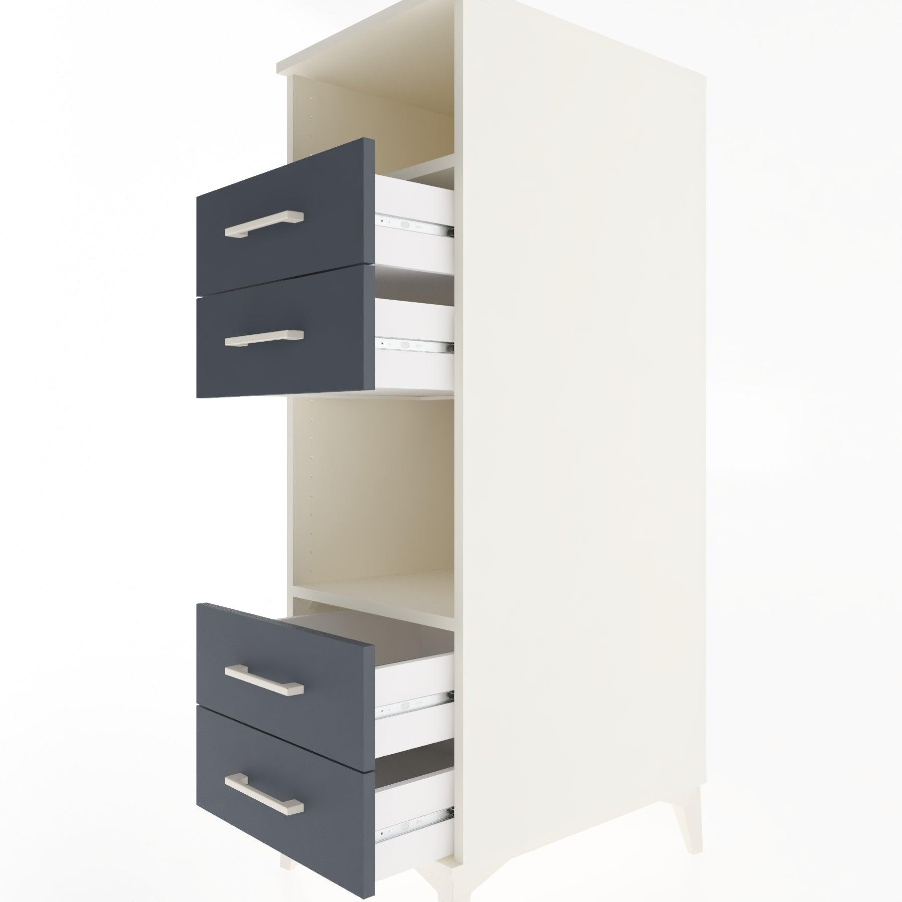 Woodntry Modular Cabinet Moonstone 44x59x122 cm with Drawers and Shelves CR120-1