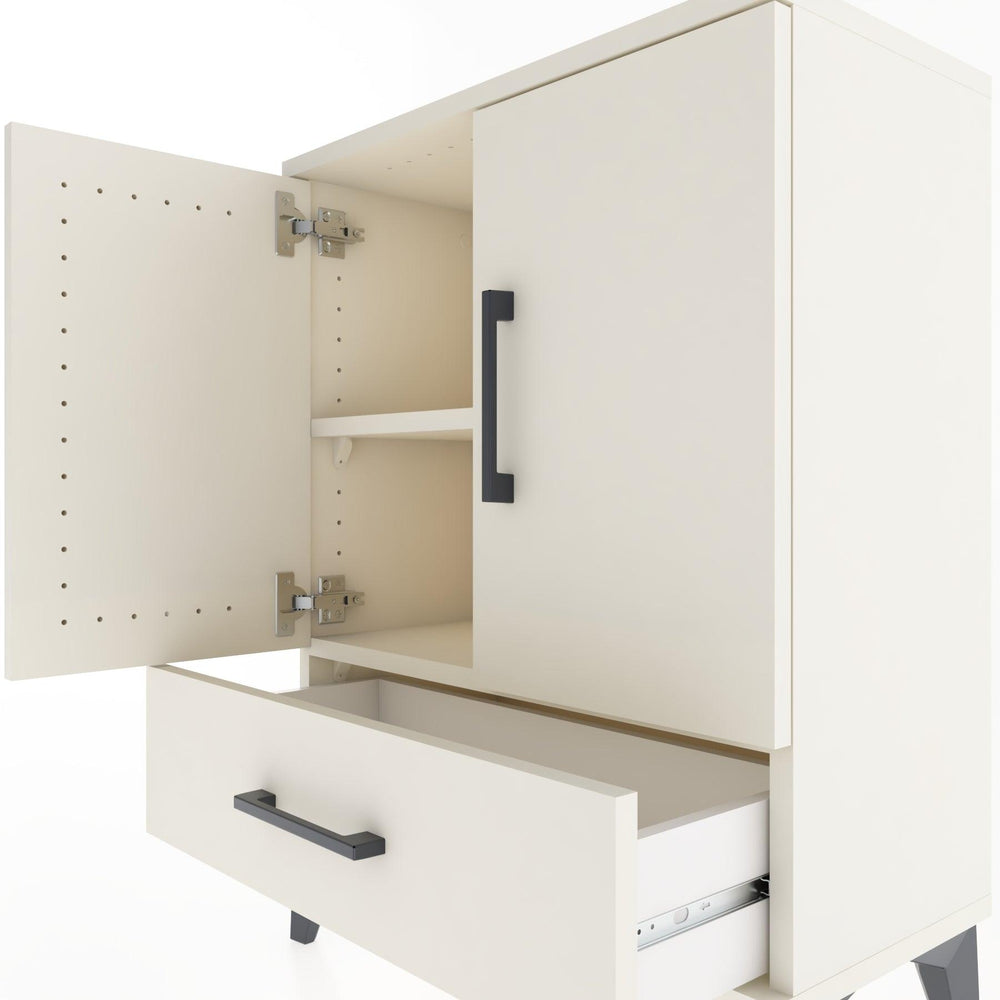 Woodntry Modüler Komodin Aytaşı 60x30x68 cm Kapaklı ve Çekmeceli KC20-1