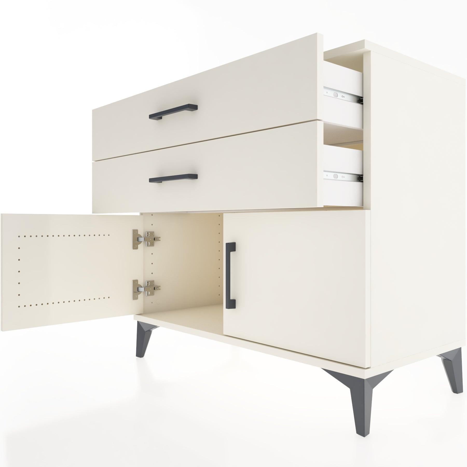 Woodntry Modular Dresser Moonstone 88x44x68 cm with Cover and Drawer KC20-1