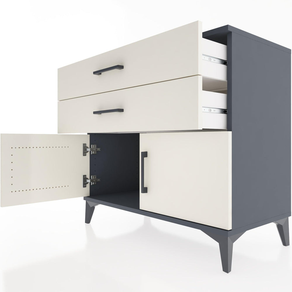 Woodntry Modular Dresser Anthracite 88x44x68 cm with Cover and Drawer KC20-2