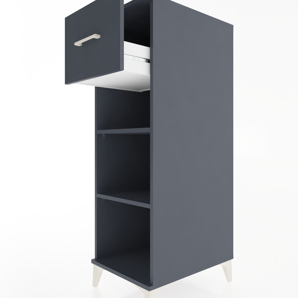 Woodntry Modular Cabinet Anthracite 44x59x122 cm with Drawers and Shelves CR70-2