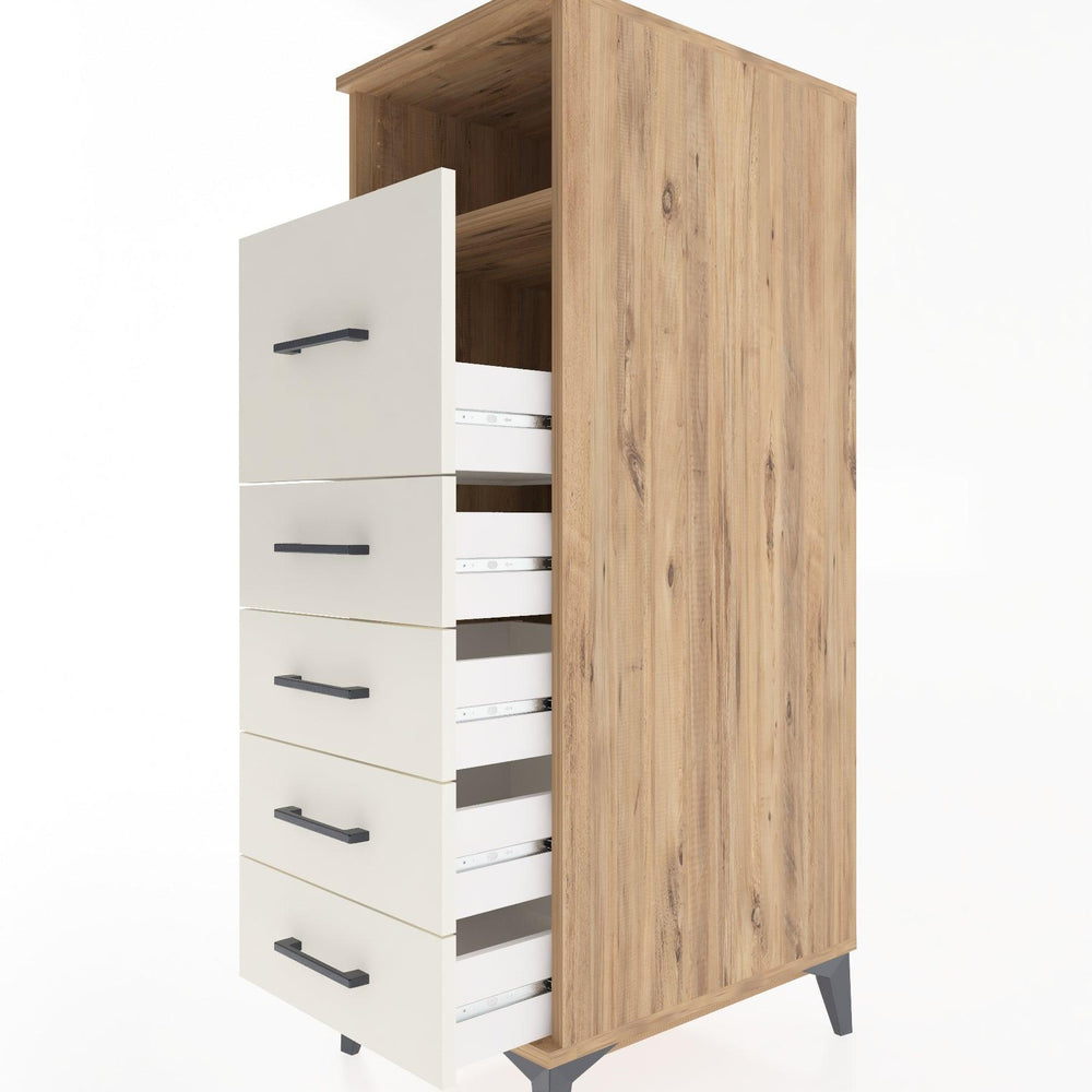 Woodntry Modular Cabinet Pine 44x59x122 cm with Drawers and Shelves CR20-3