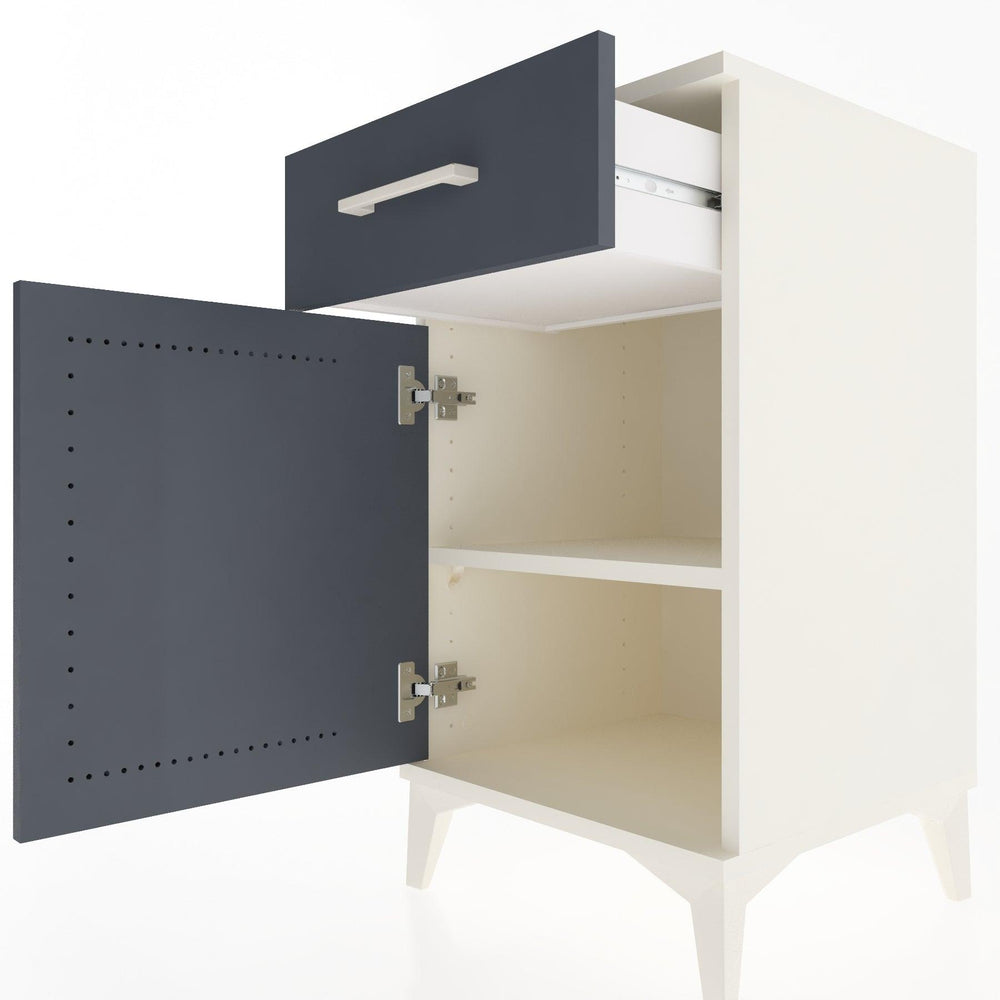 Woodntry Modular Nightstand Moonstone 44x44x68 cm with Cover and Drawer KC21-1